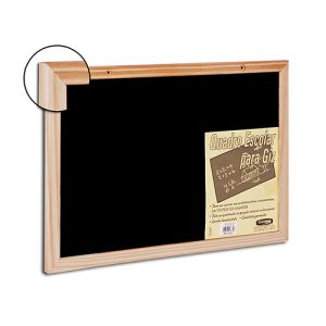 Lousa Preta Chalckboard moldura madeira natural PINUS – STANDART