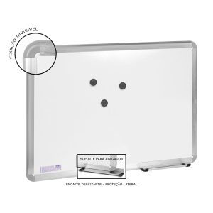 Quadro branco magnético com moldura de alumínio – CAFIX MAXIMA STEEL