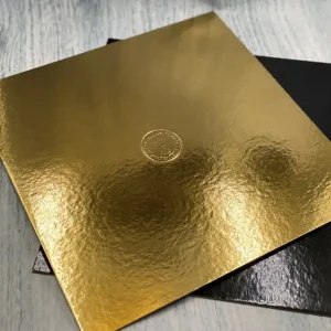 Base Bolo Dourado / Preto 39x39cm
