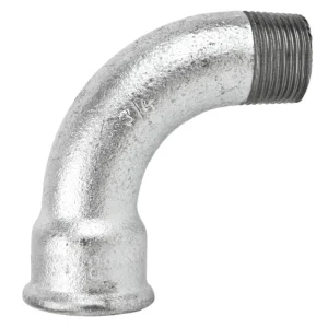 Cotovelo de raio longo 90° macho/fêmea ferro fundido galvanizado
