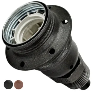 Casquilho E27 em metal mate com Conexão