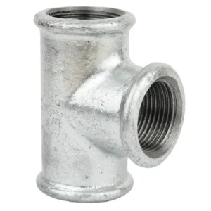 Fêmea em ferro fundido galvanizado / T-igual